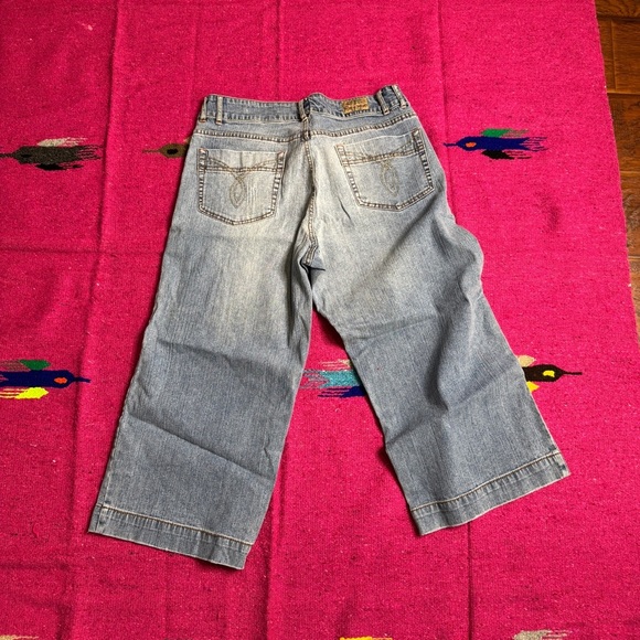 Paris Blues Women's Light Blue Denim Cullottes Capri Jeans size 14W - Picture 2 of 15